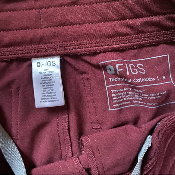 Zamora Jogger Scrub Pants Burgundy sz S. Like new - Picture 10 of 10